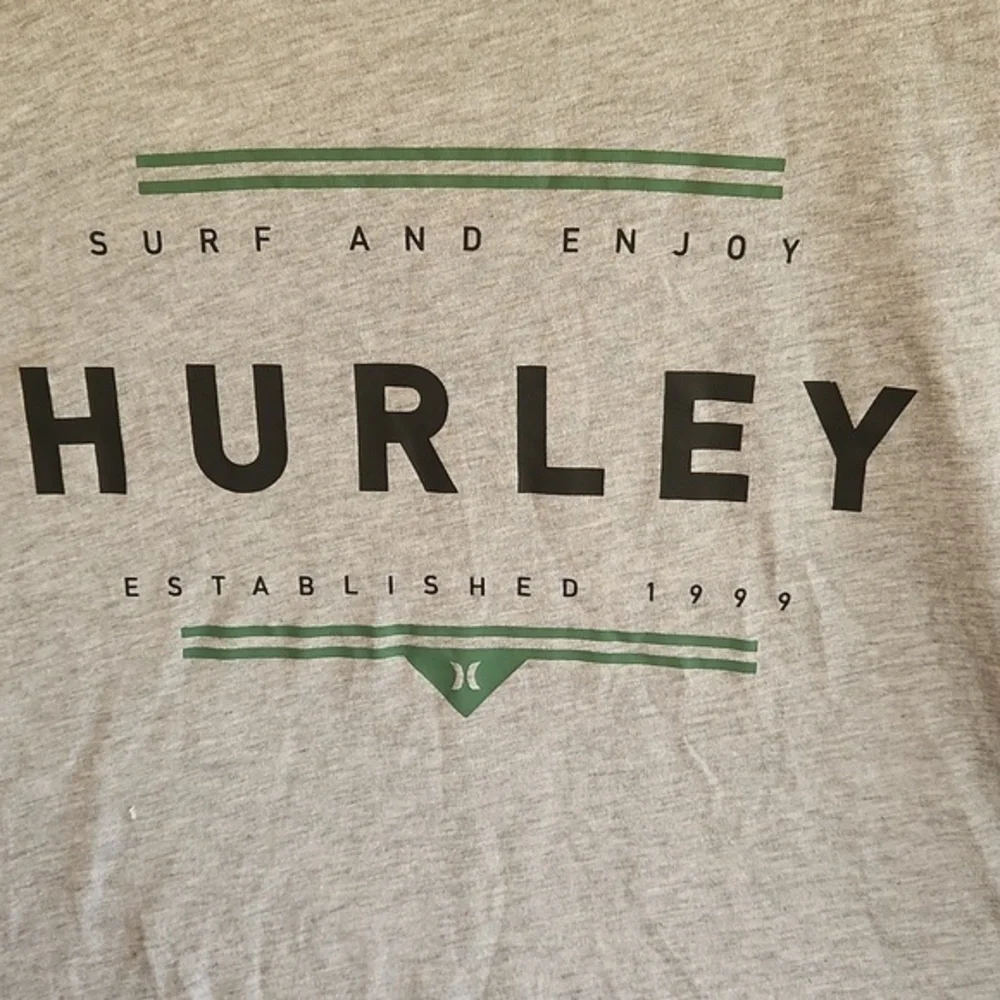 Hurley Mens Graphic T-Shirt XL Gray Surf and Enjoy Established 1999 Short Sleeve